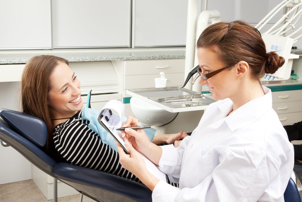Woman during her dental visit